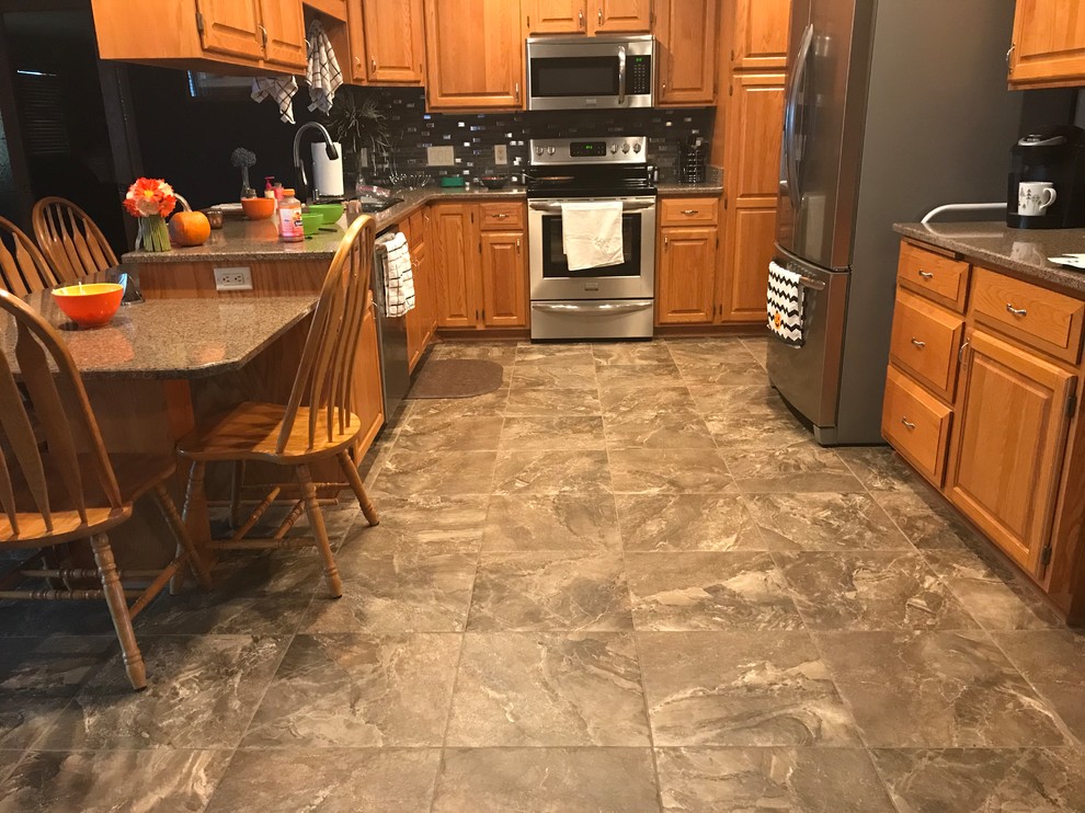 Kitchen - porcelain tile kitchen idea