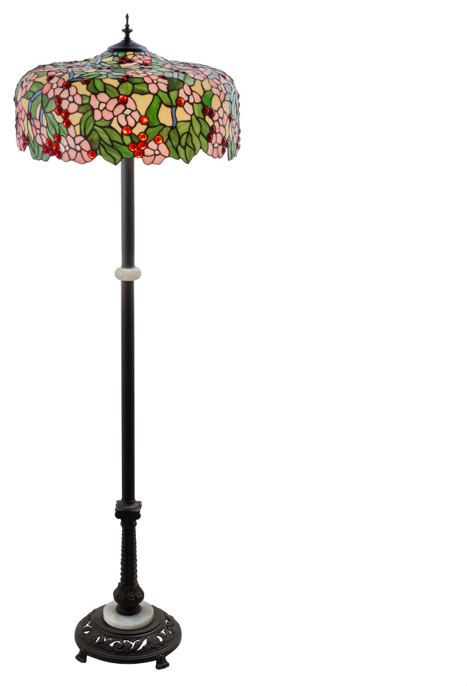 62 High Tiffany Cherry Blossom Floor Lamp