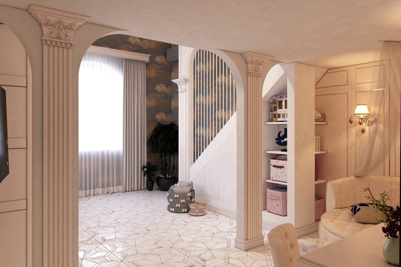 Дизайн детской комнаты в частном доме