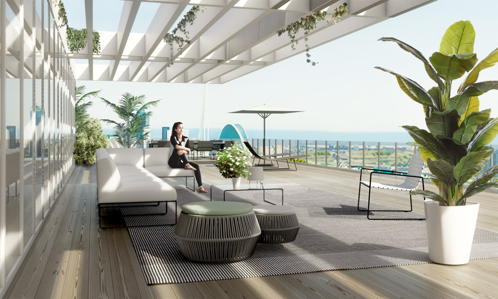 EDIFICIO DE USO MIXTO. NUEVA CONSTRUCCIÓN. - Modern - Deck - Valencia ...