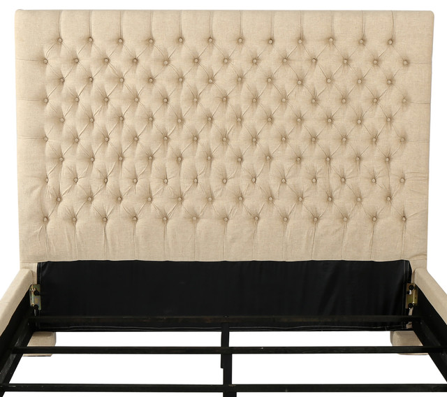 Denise Austin Home Cannes Fully Upholstered Full/Queen Button 