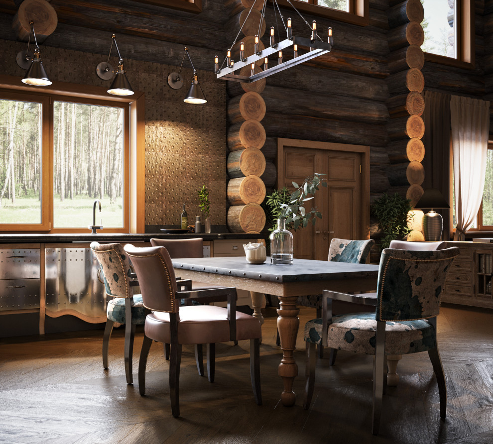 Дом из кело. Кухня и гостиная, второй свет