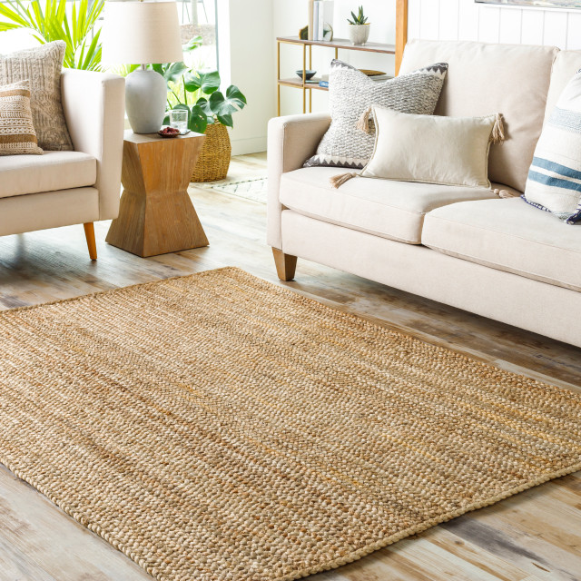Surya Cottage Natural Braids Jute 8' x 10' Area Rugs NBD2300810