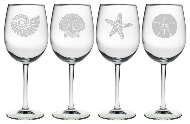 Beachcomber 4-Piece Wine Glass Set
