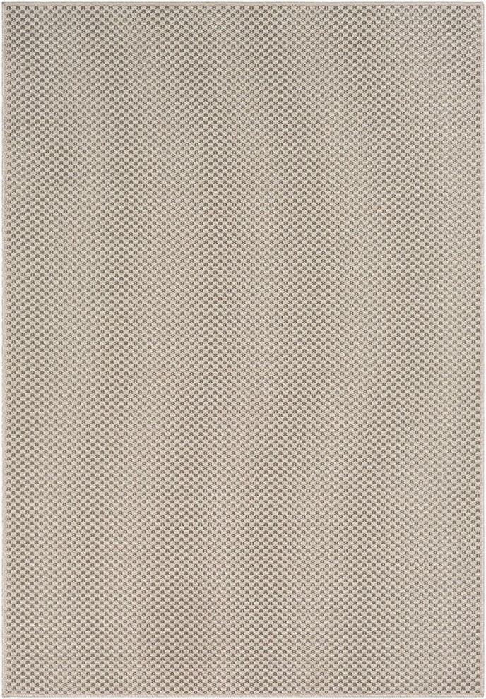 Contemporary Breeze 5'3"x7'6" Rectangle Ivory-Charcoal Area Rug