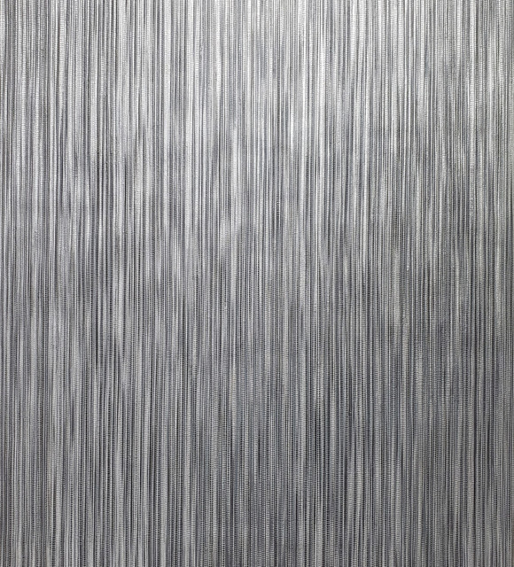 Wallpaper black silver Metallic faux grasscloth Textured - Contemporary