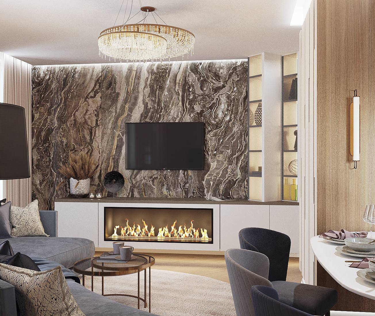 Стильная квартира с элементами современной классики