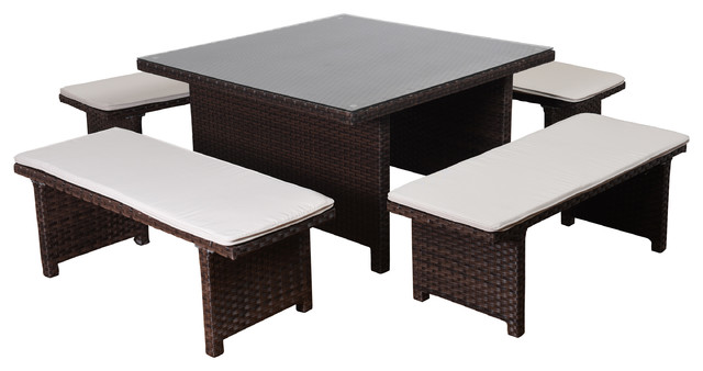 Atlantic Bellagio 5 Piece Patio Dining Set Brown Tropical Outdoor Sets By Ia Houzz Atlantic Bellagio 5 Piece Patio Dining, Atlantic Bellagio Patio Furniture