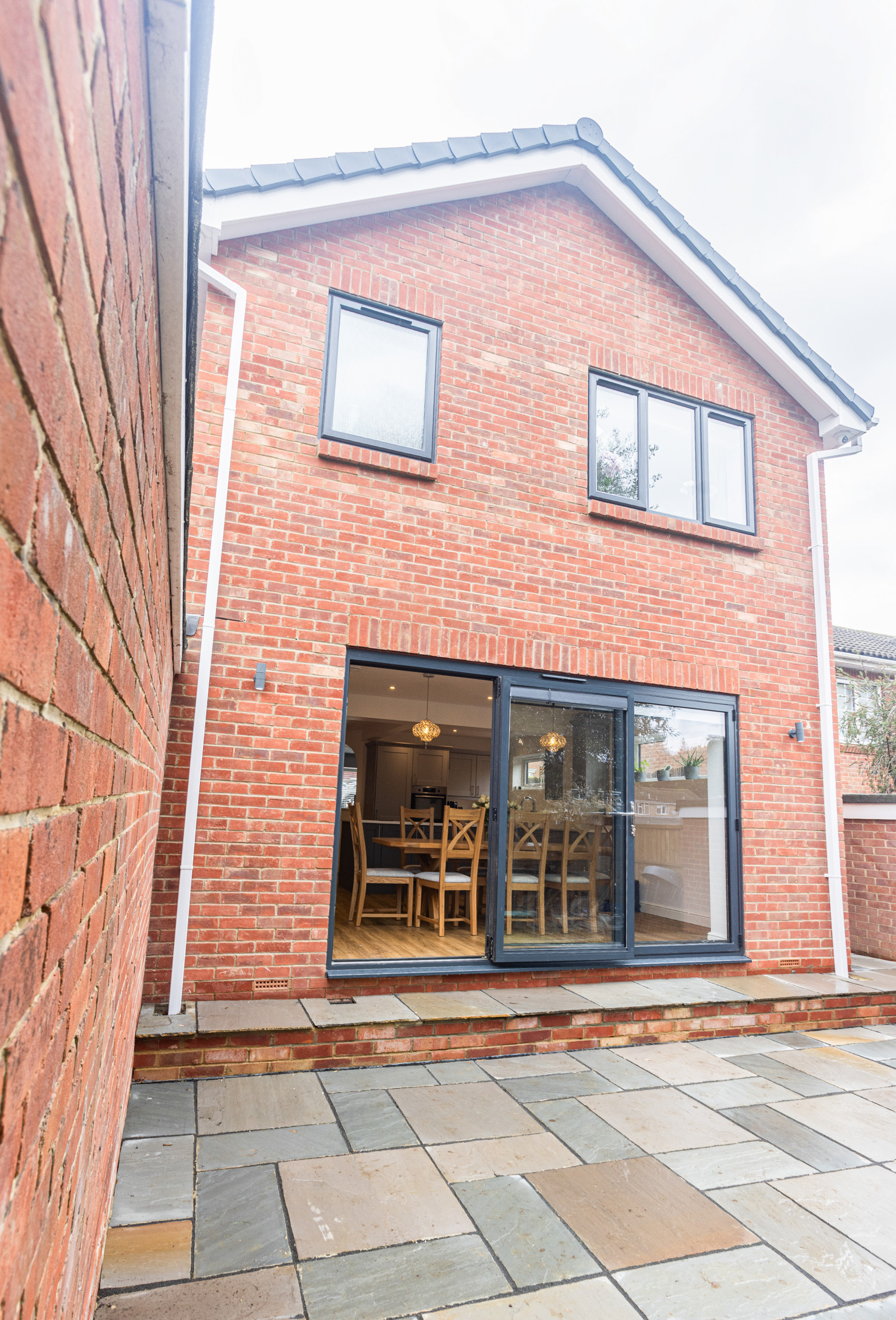 Exterior view of two-storey extension