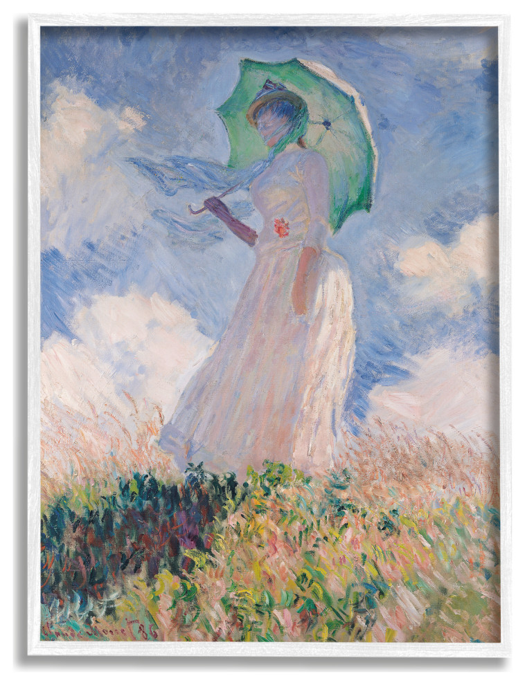 Woman With Parasol Monet Classic Painting, 11 x 14