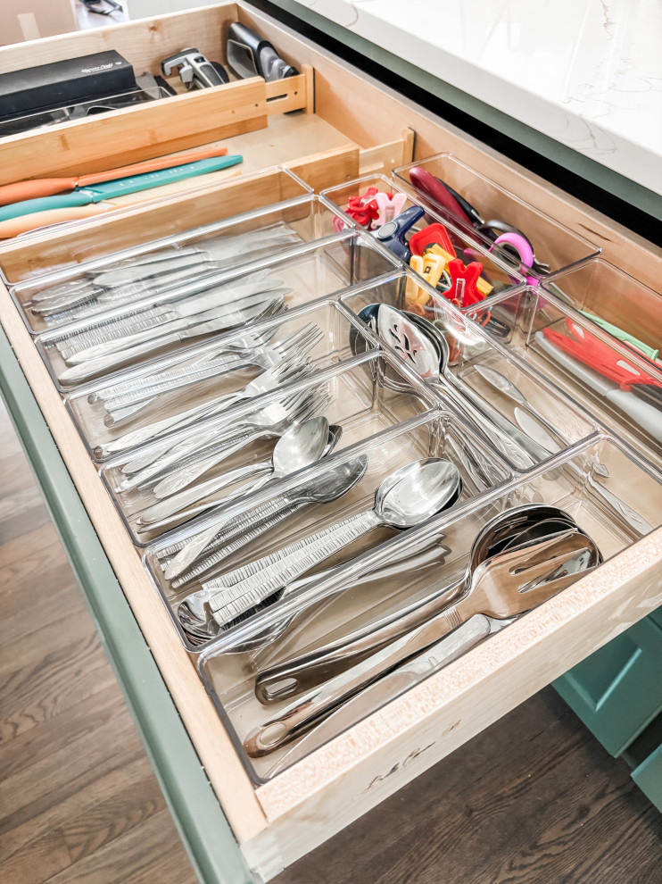 Custom Silverware drawer organization after kitchen renovation