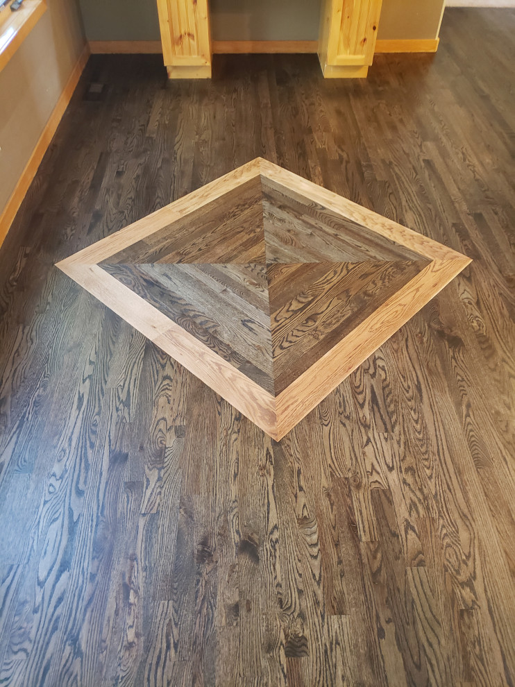 Hardwood Elegance with Custom Inlays & Entry Border