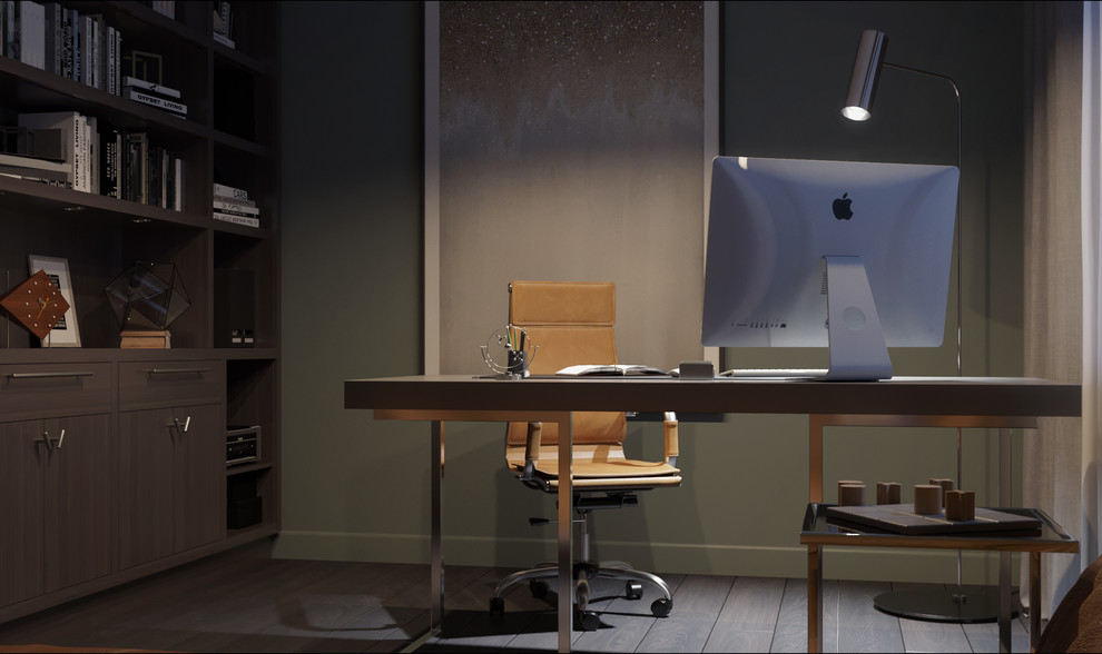 Строгий кабинет в загородном доме