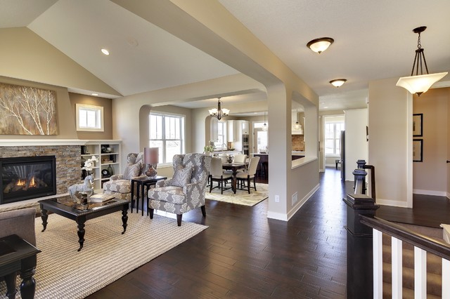 Brookview (Rambler) - Spring 2015 Parade of Homes (Hugo, MN) nyklassisk-dagligstue