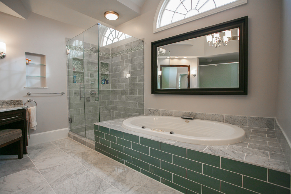 This is an example of a contemporary bathroom in Atlanta.
