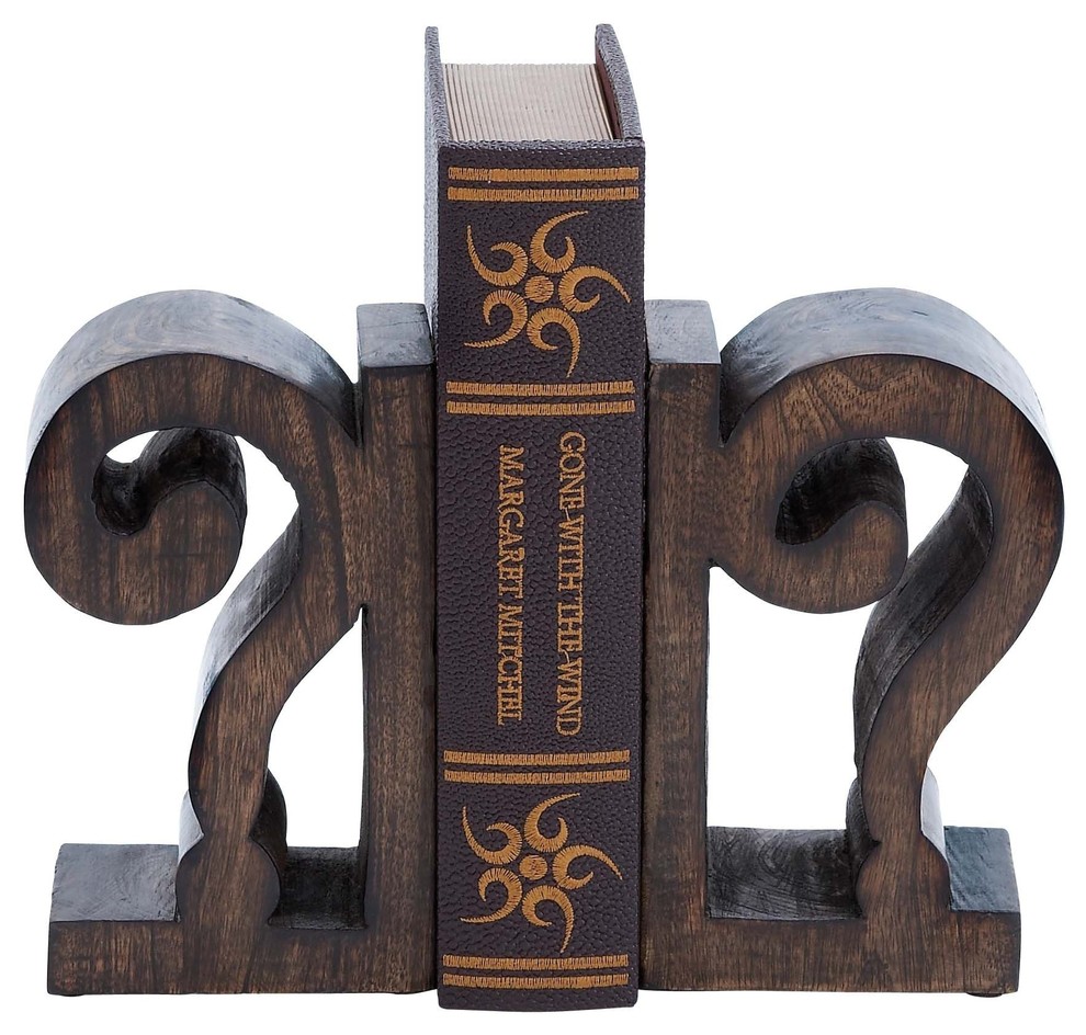 Question Mark Wooden Bookends, Set of 2