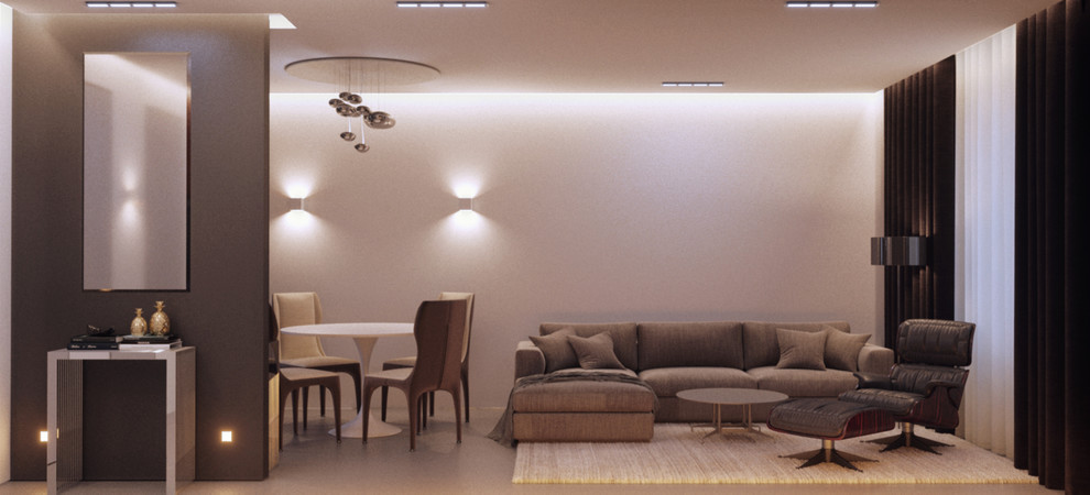 Интерьер квартиры в  ЖК "Дом на Фрунзенской". Санкт-Петербург