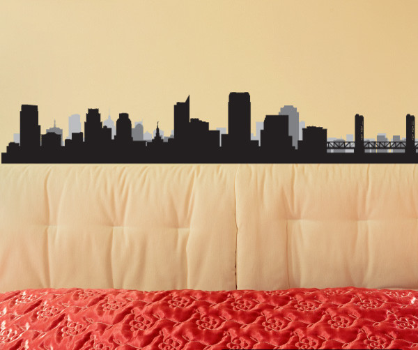 Sacramento Skyline Vinyl Wall Decal or Car Sticker SS084EY, 15 in
