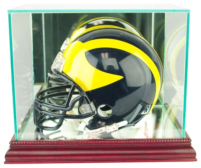 Mini Football Helmet Display Case Traditional Display And Wall Shelves by Perfect Cases