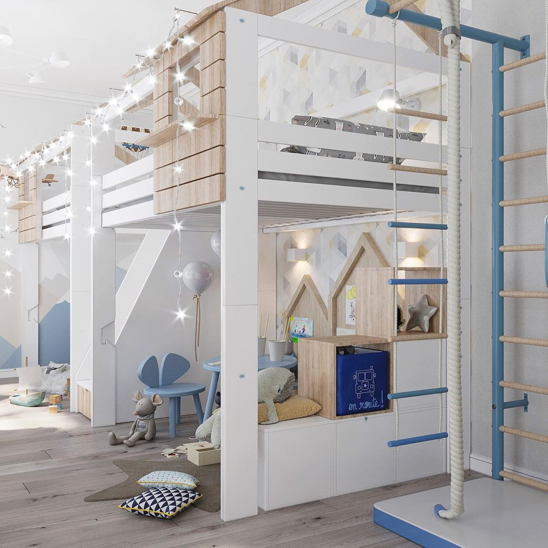 Детская для двух мальчиков с Горами на стенах Alltowall