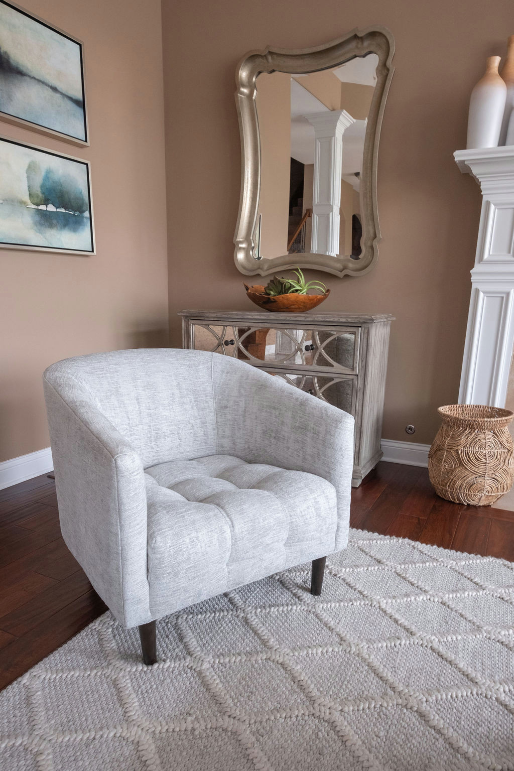 California Chic Style Living Room and Office