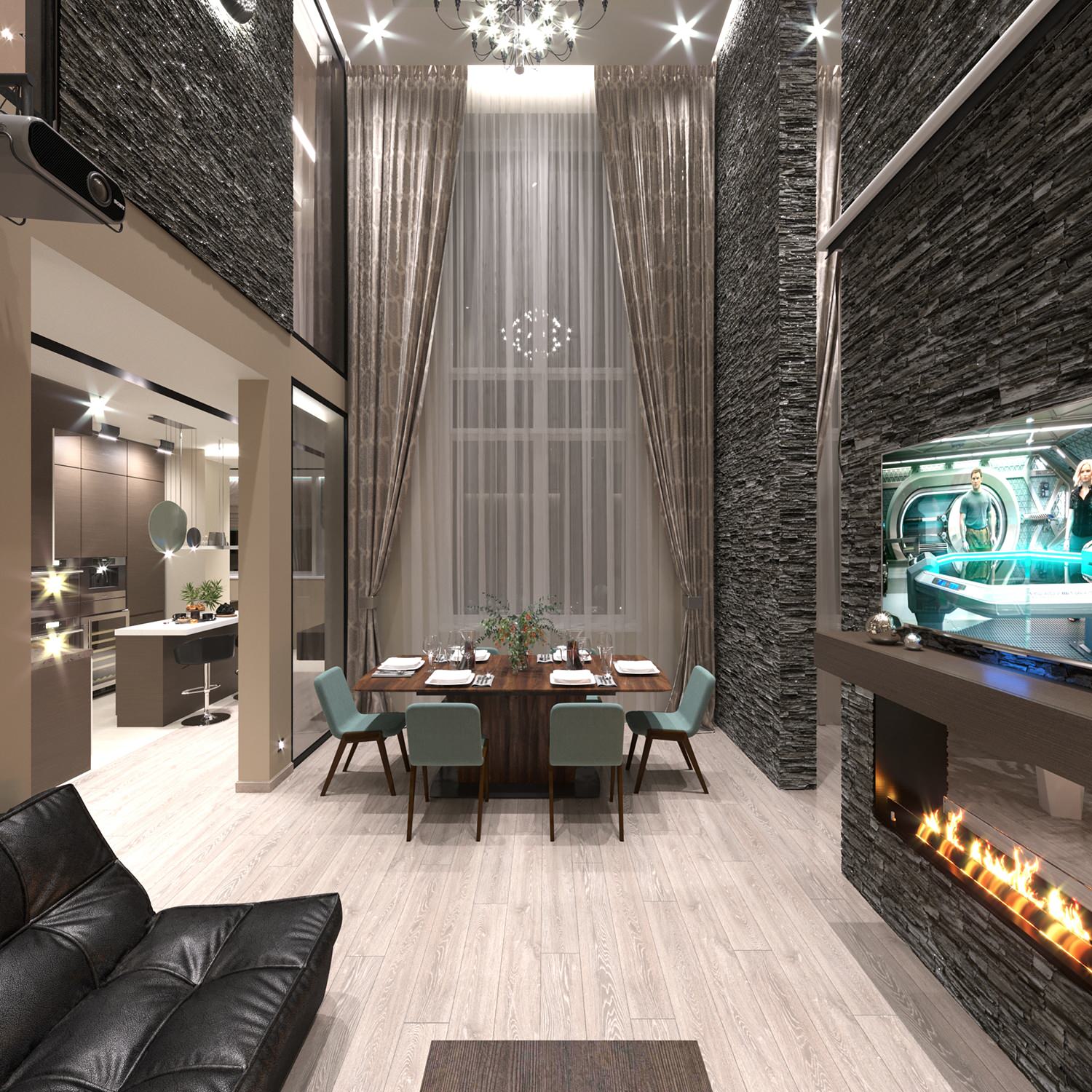 Дизайн двухуровневой квартиры 170 м² ЖК «ORDYNKA»