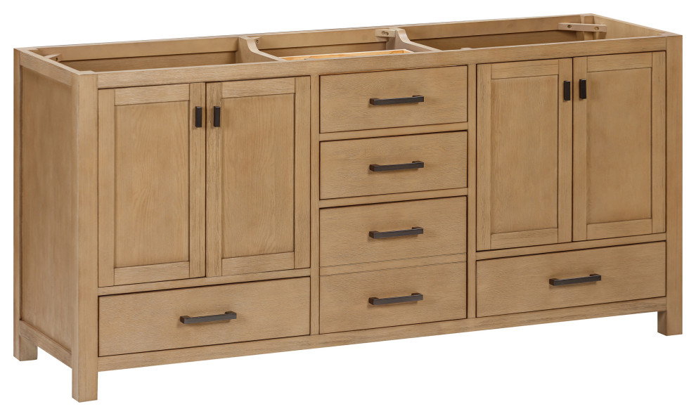 Modero Vanity Only, Burhsed Oak Collection, 72 Transitional
