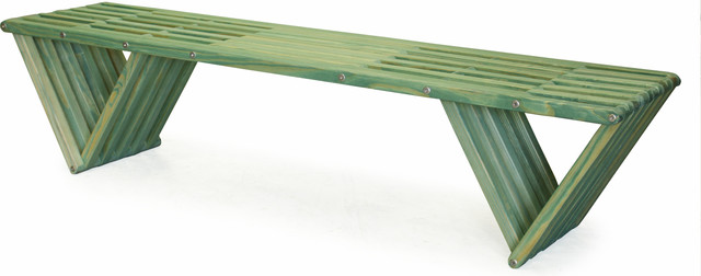 Glodea Backless Wood Bench 72, Outdoor Backless Benches