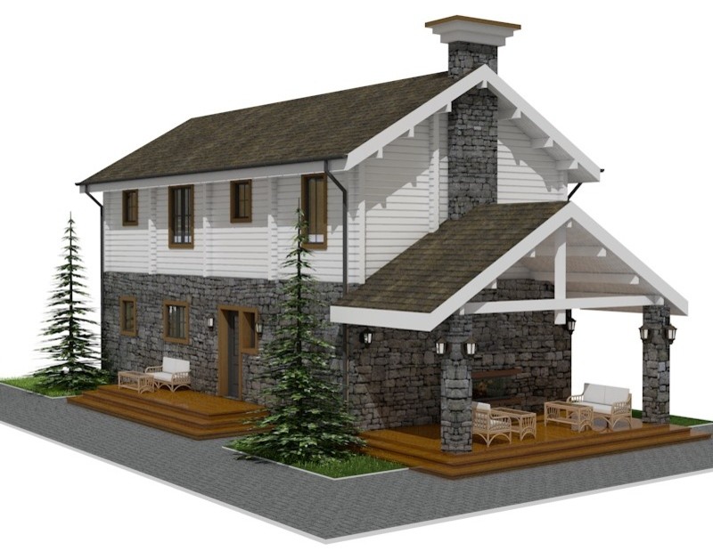 Двухэтажный жилой дом