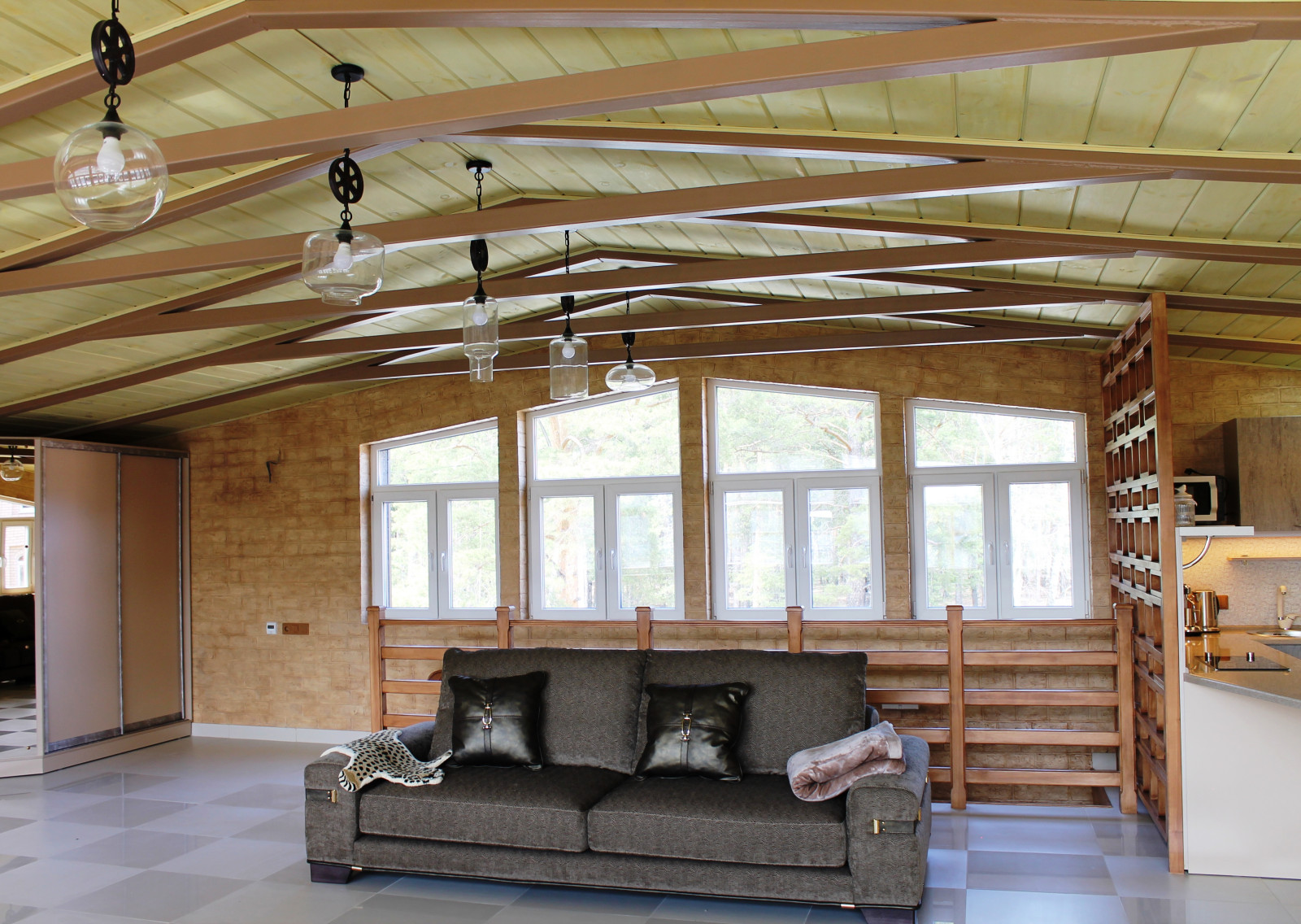 зона отдыха над гаражом