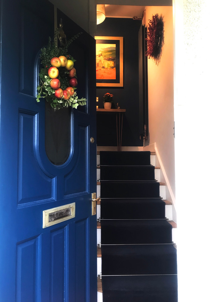 Contrasting hallway and stairs