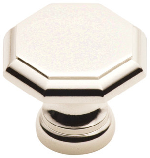 147-PN polished nickel octagonal cabinet knob