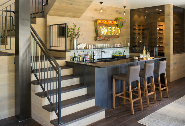 Valley Home contemporary-home-bar