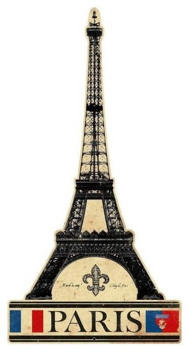 Eiffel Tower Vintage Metal Sign
