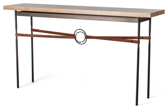 Hubbardton Forge 750120-10-84-LB-M1 Equus Wood Top Console Table in Black