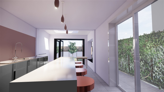 Cedar Cladding Extension trendy-koekken