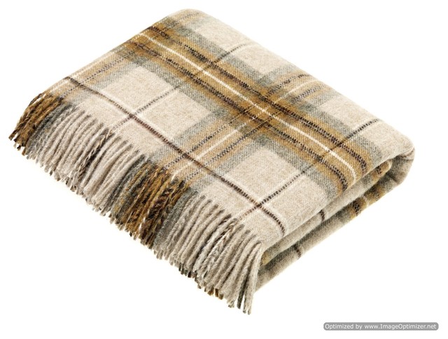 National Trust - Montacute - Gold - Shetland Quality - Throw Blanket ...