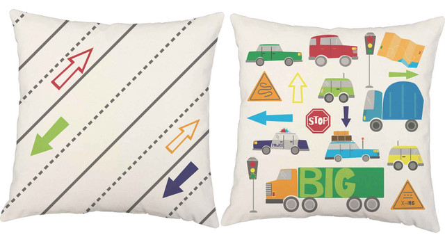 Cars Red Light Green Light Throw Pillows, In/Outdoor Covers and Cushions