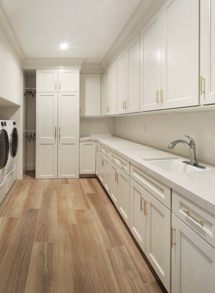 Traditional laundry room in Orange County.