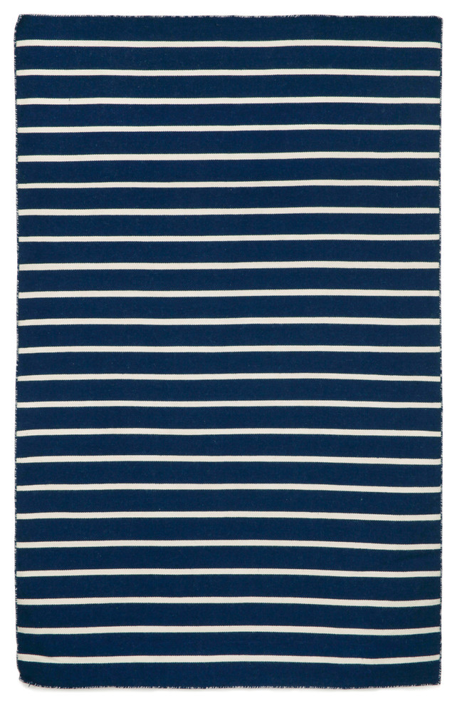 Sorrento Pinstripe Rug, Navy, 60"x90"