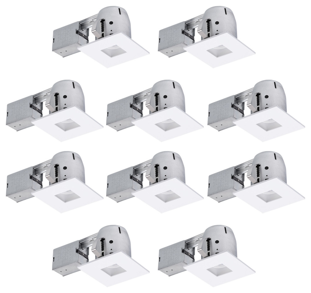 4 in. White DieCast Recessed Lighting Kit (10Pack) Contemporary