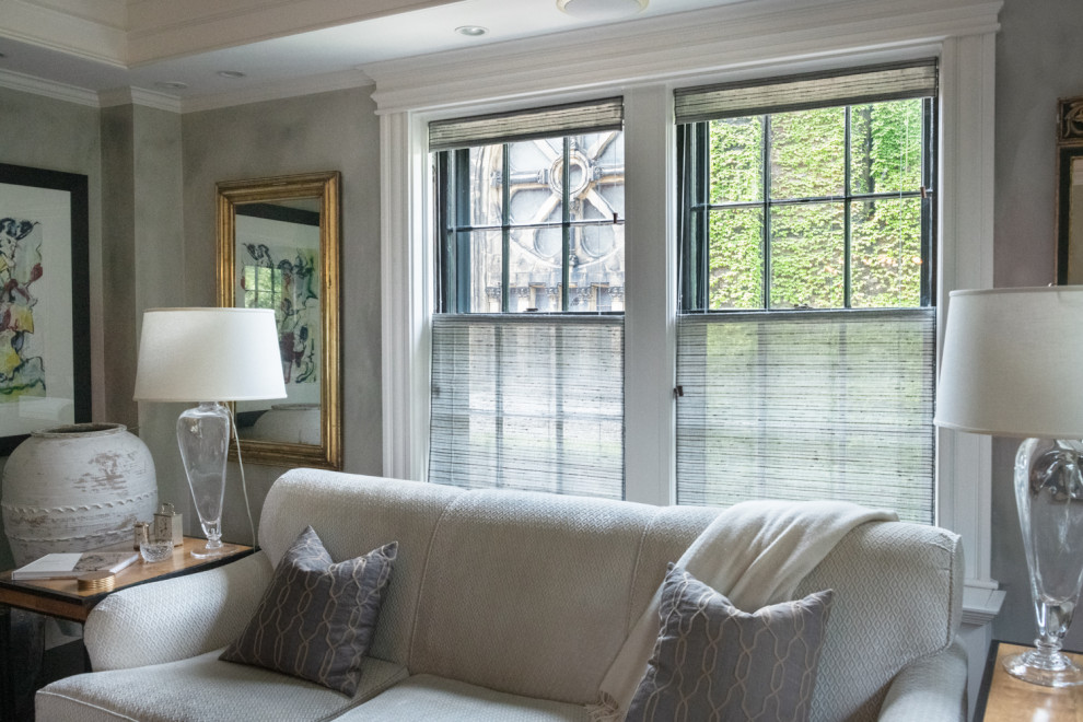 Inspiration for a transitional home design remodel in Boston