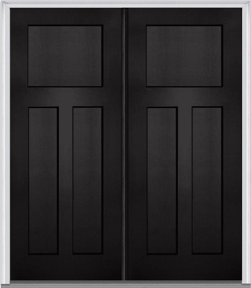 3 Panel Shaker Fiberglass Double Door 74"x81.75" LH In-Swing