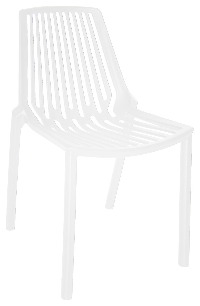 LeisureMod Acken MidCentury Modern Plastic Dining Chair Midcentury