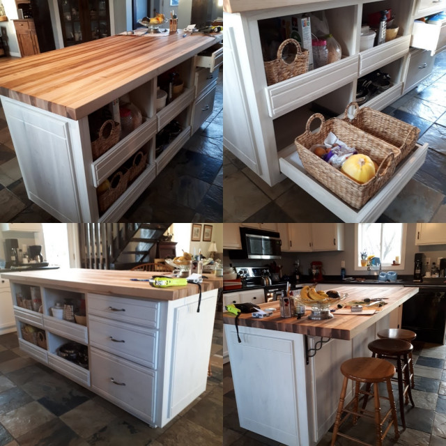 Poplar Island with Maple butcher block Rústico Cocina Toronto