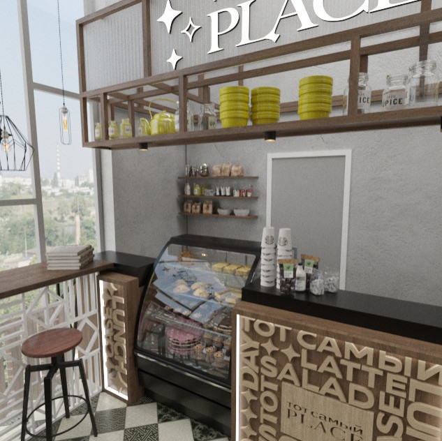 Дизайн-проект интерьера кофейни тот самый PLACE
