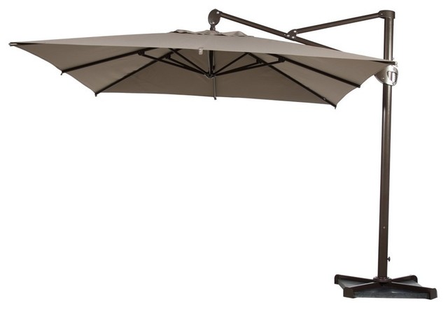 Abba Patio Square Cantilever Outdoor Umbrella Tan 10 Transitional Outdoor Umbrellas Other By Appearances International