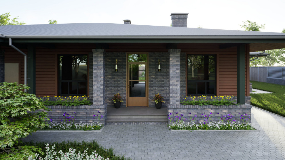 Индивидуальный жилой дом деревянной конструкции.