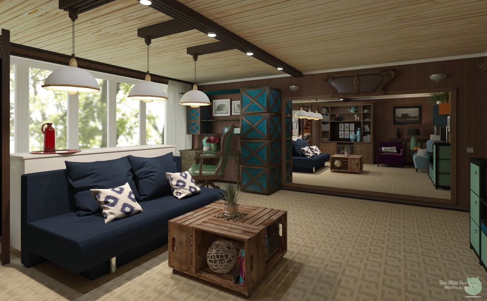 Декор мансарды c элементами steampunk