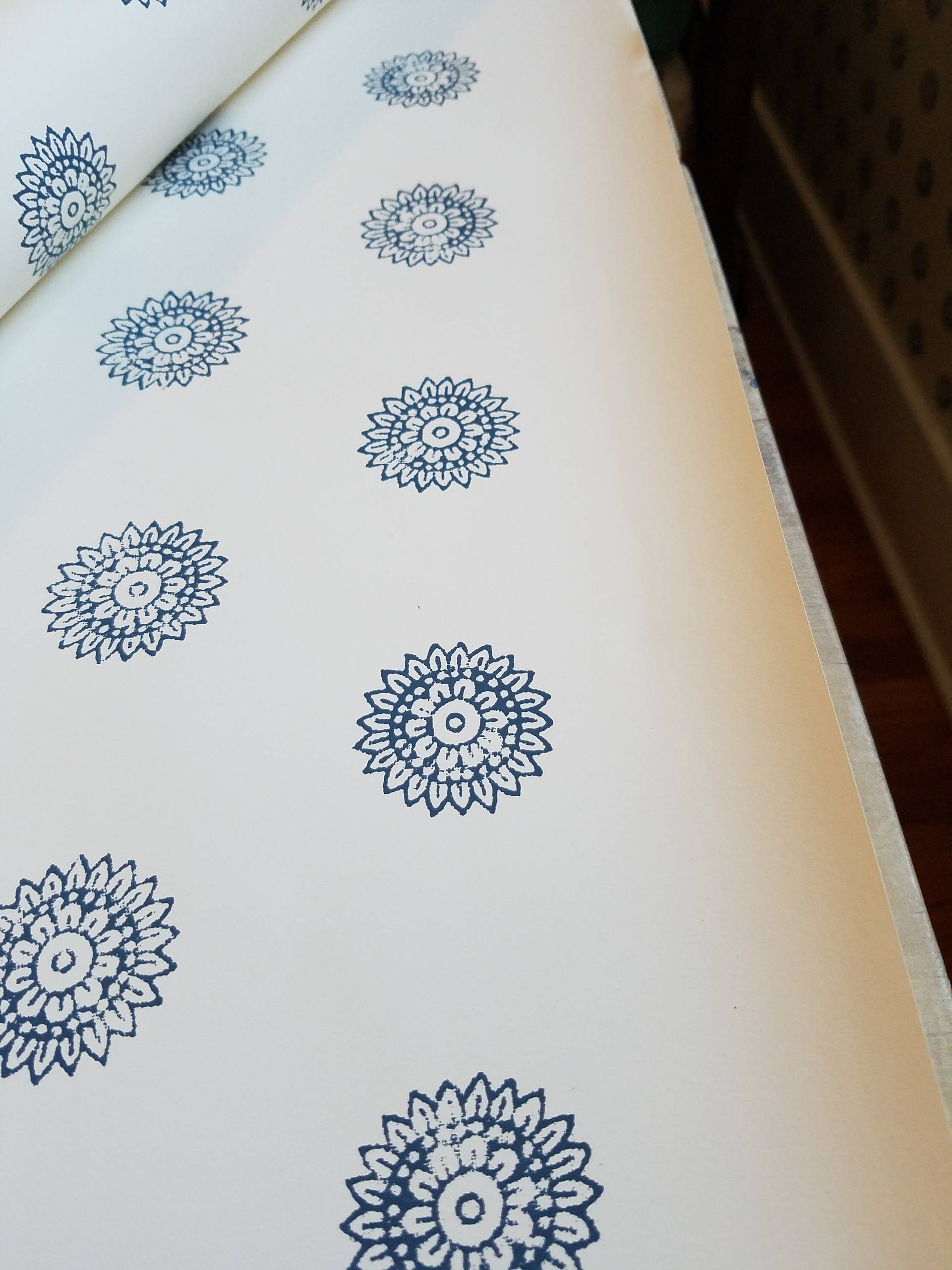 Wallpaper Install: Hand-printed Paper